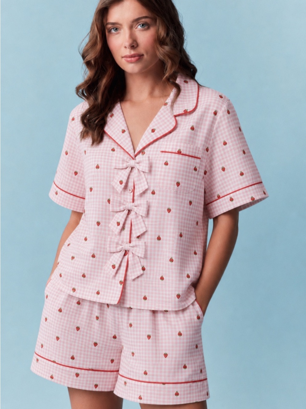 🆕🍓Rareraw Strawberry Bow Set